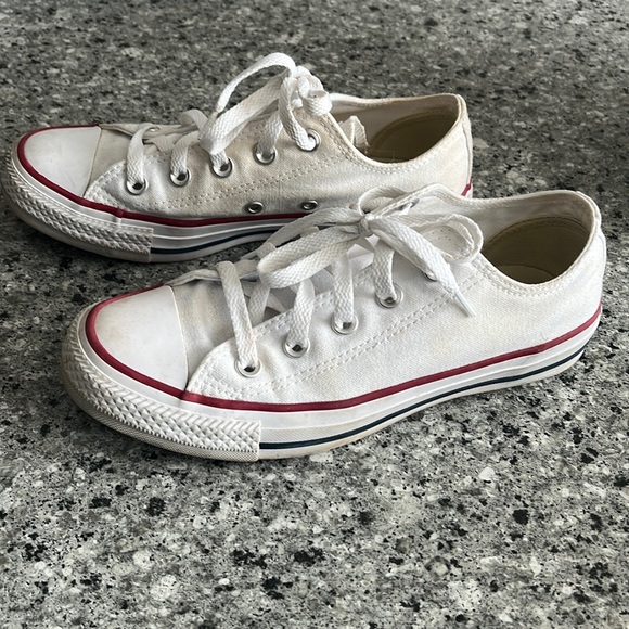 White Low Top Converse - Picture 1 of 6